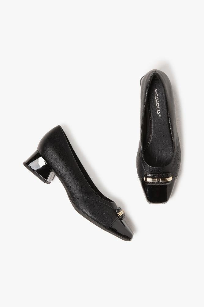 Conforto Feminino Salto Médio Piccadilly Delfina Preto 3