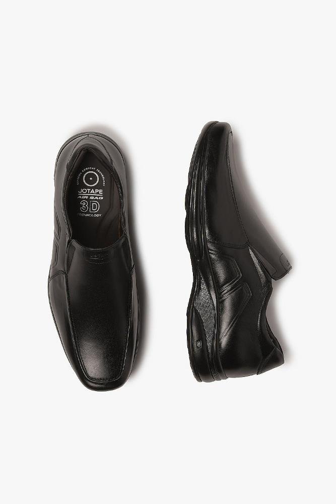Sapato Social Masculino 3D Double Air Jota Pe Preto 4