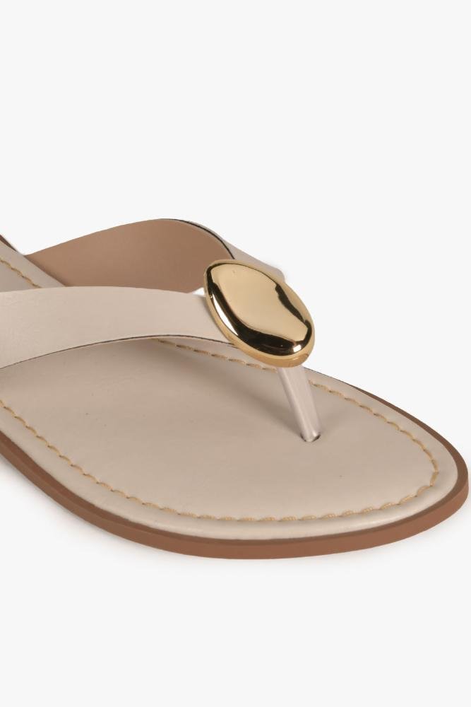 Rasteira Feminina Costes Josilene Off White 2