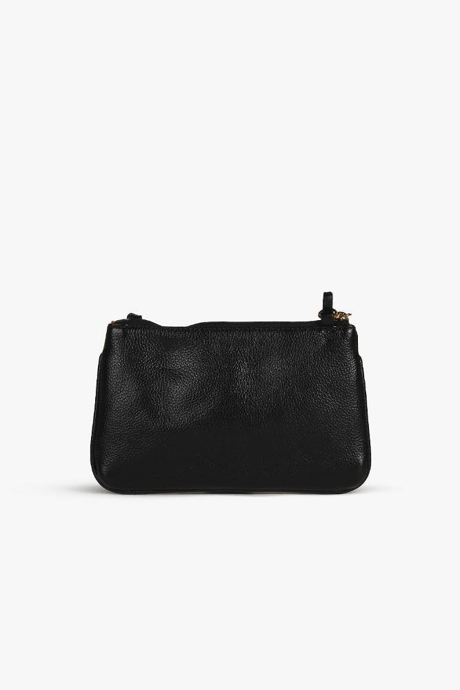Bolsa Pequena Transversal Feminina Classe Canvas Preto 3