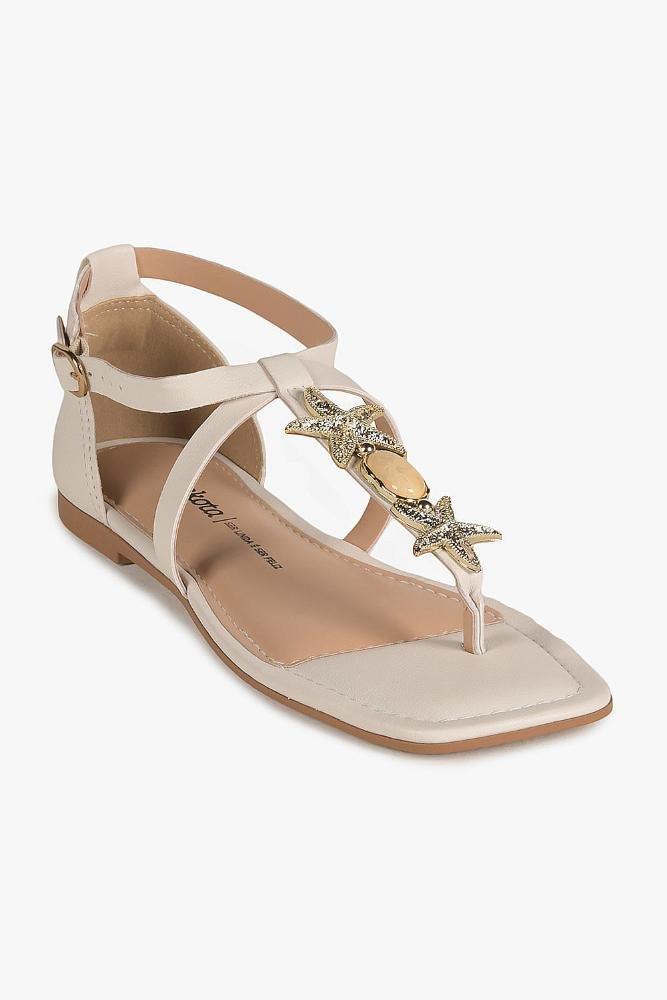 Rasteira Feminina Dakota Sonja Off White 4