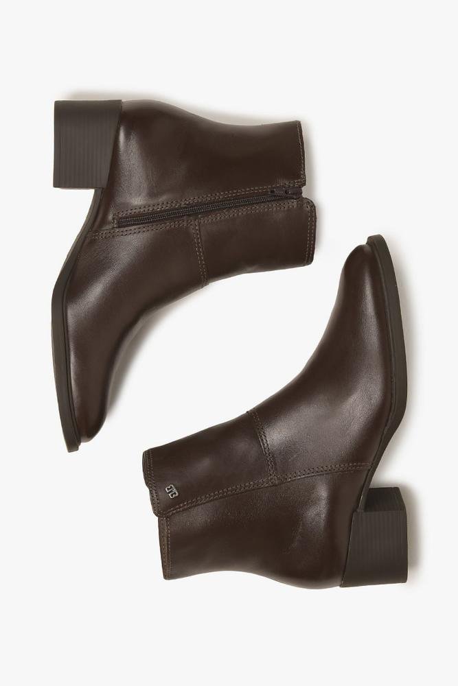 Bota Feminina Cano Curto Bottero Rozetta Marrom 3