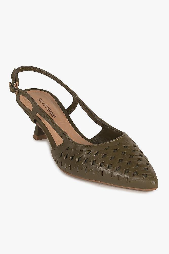 Scarpin Feminino Slingback Bottero Rosane Verde 4