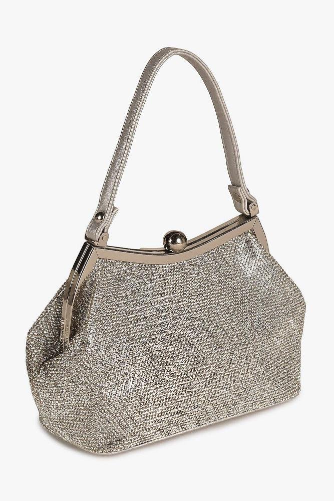 Bolsa Pequena Transversal Feminina Lace Lore Prata 2