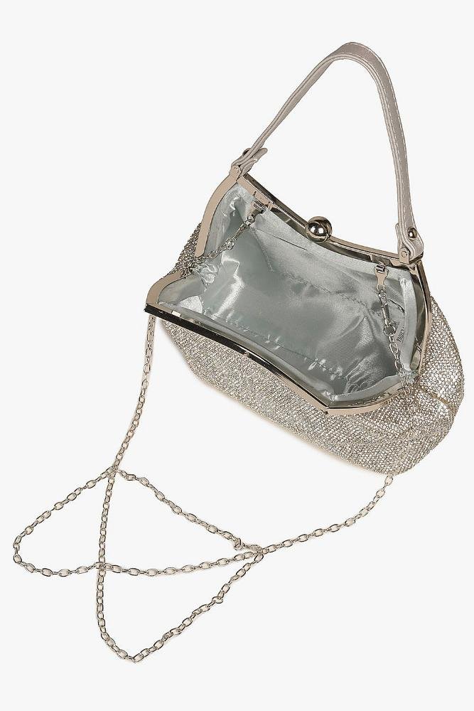 Bolsa Pequena Transversal Feminina Lace Lore Prata 3