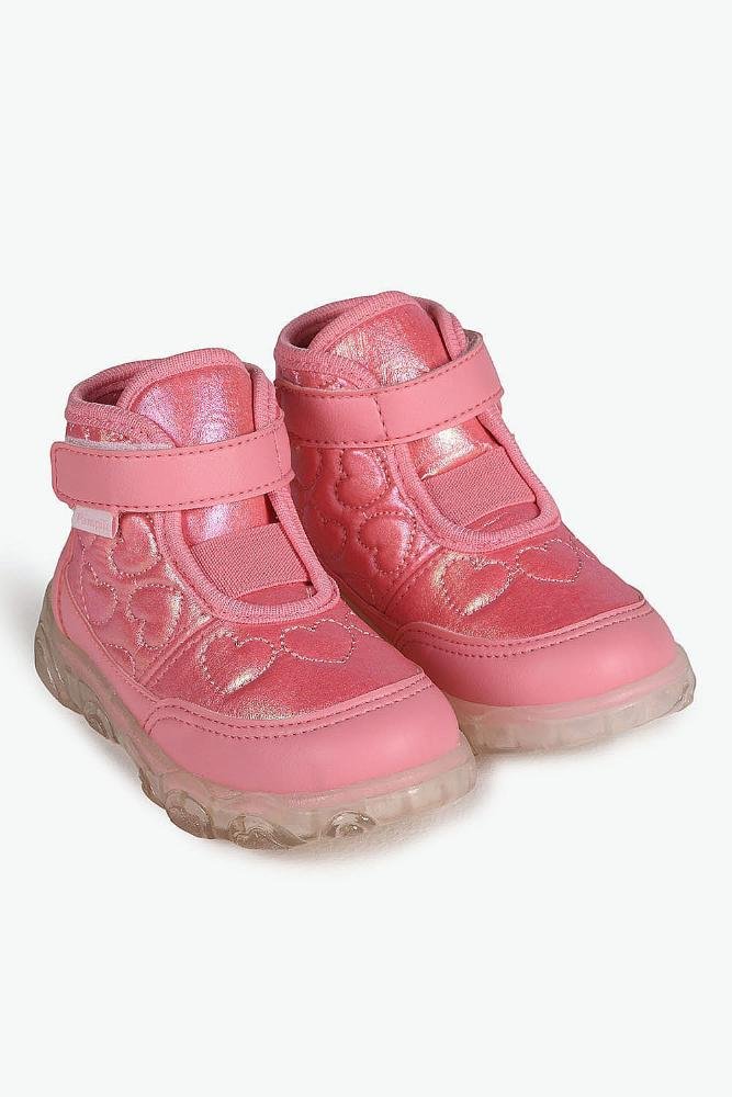 Tênis Infantil Cano Alto Pampili Jessy de Led Rosa 5