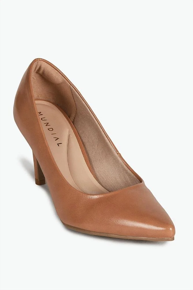 Scarpin Feminino Salto Alto Mundial Julietta Marrom 4
