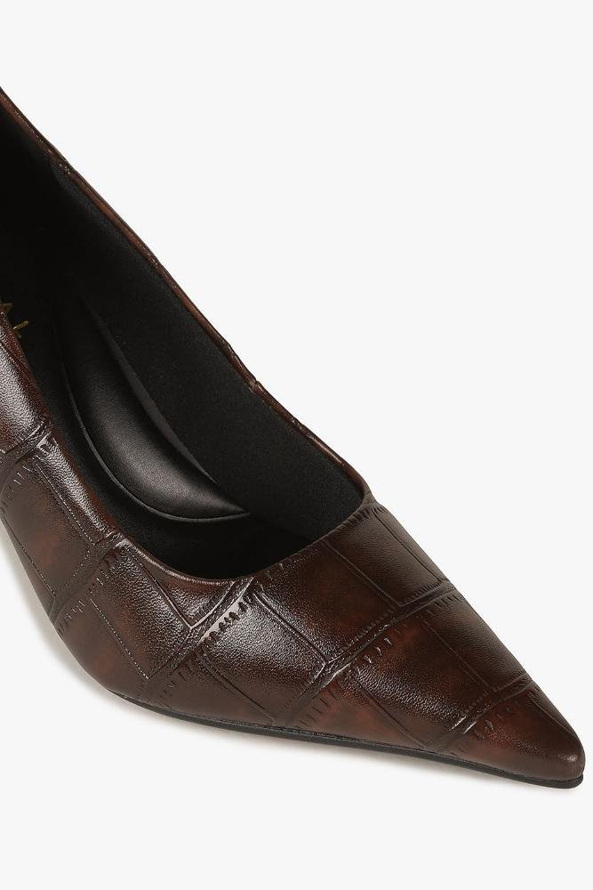 Scarpin Feminino Salto Alto Mundial Leezie Café 2