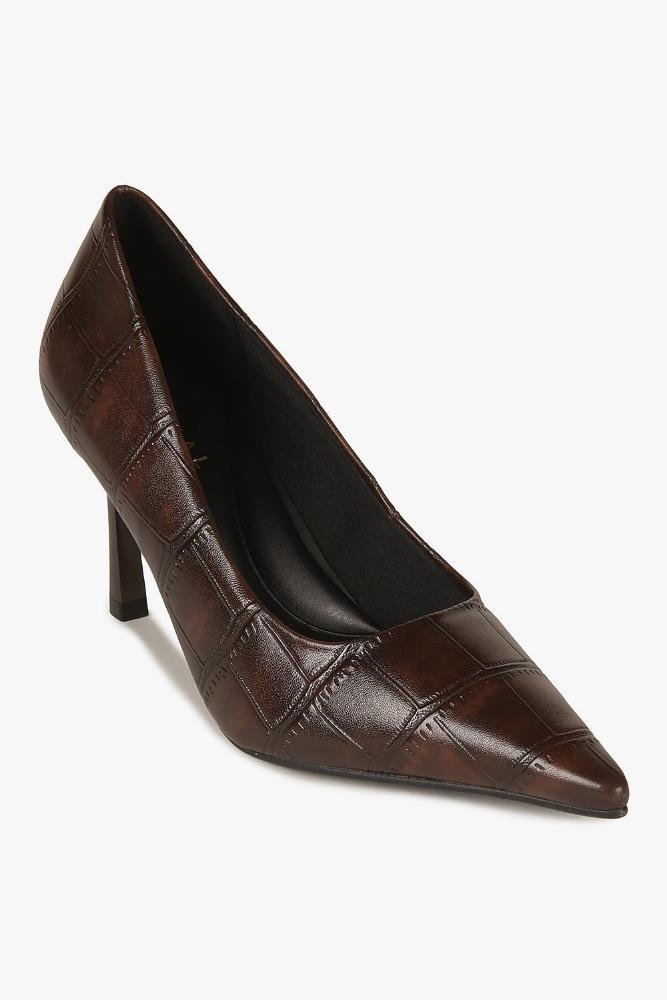 Scarpin Feminino Salto Alto Mundial Leezie Café 4