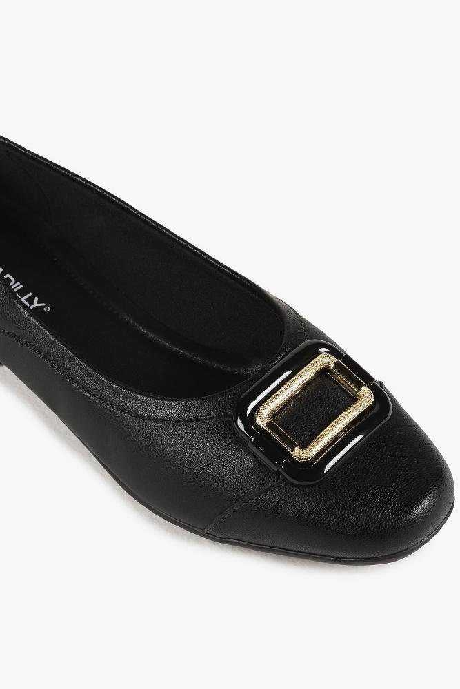Conforto Feminino Bico Quadrado Piccadilly Derci Preto 3