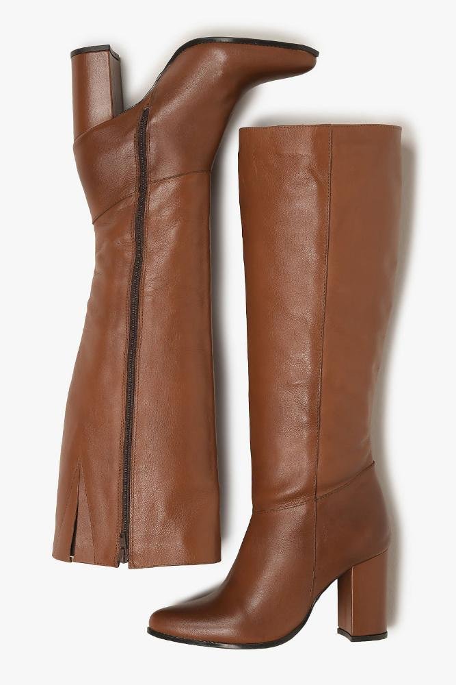 Bota Feminina Cano Alto Mundial Alita Caramelo 3