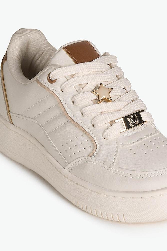 Tênis Feminino Plataforma Mundial Claudineia Off White 2