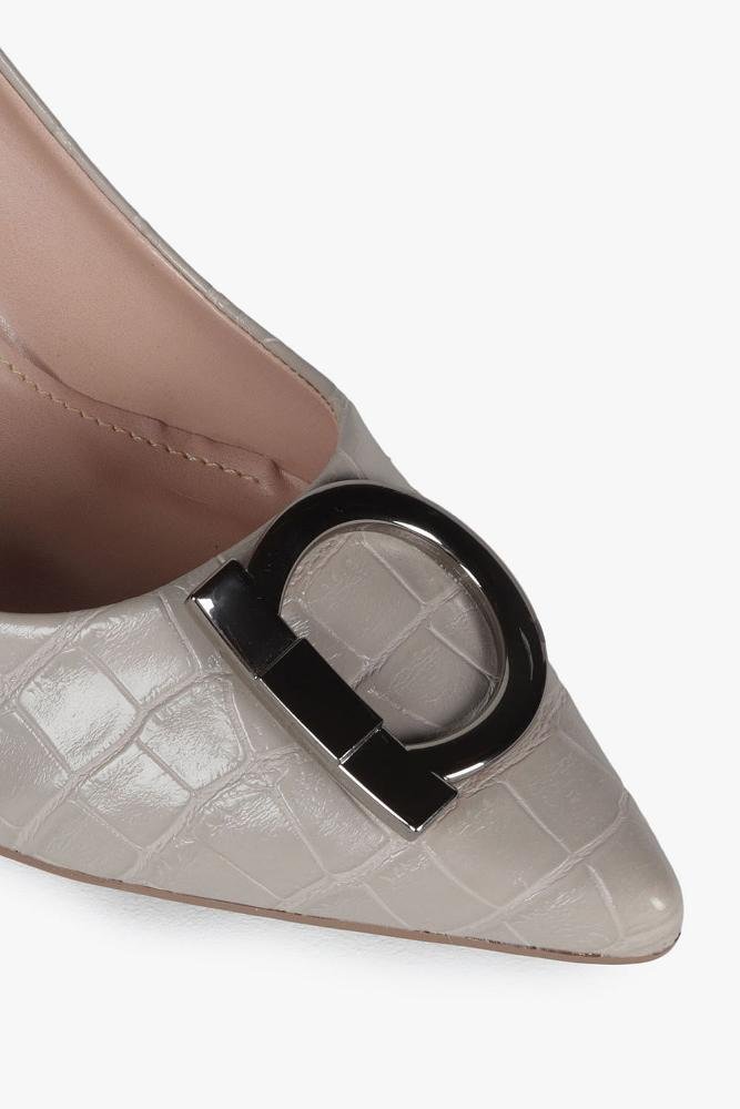 Sapato Feminino Alto Alto Mundial Madelin Cinza 2
