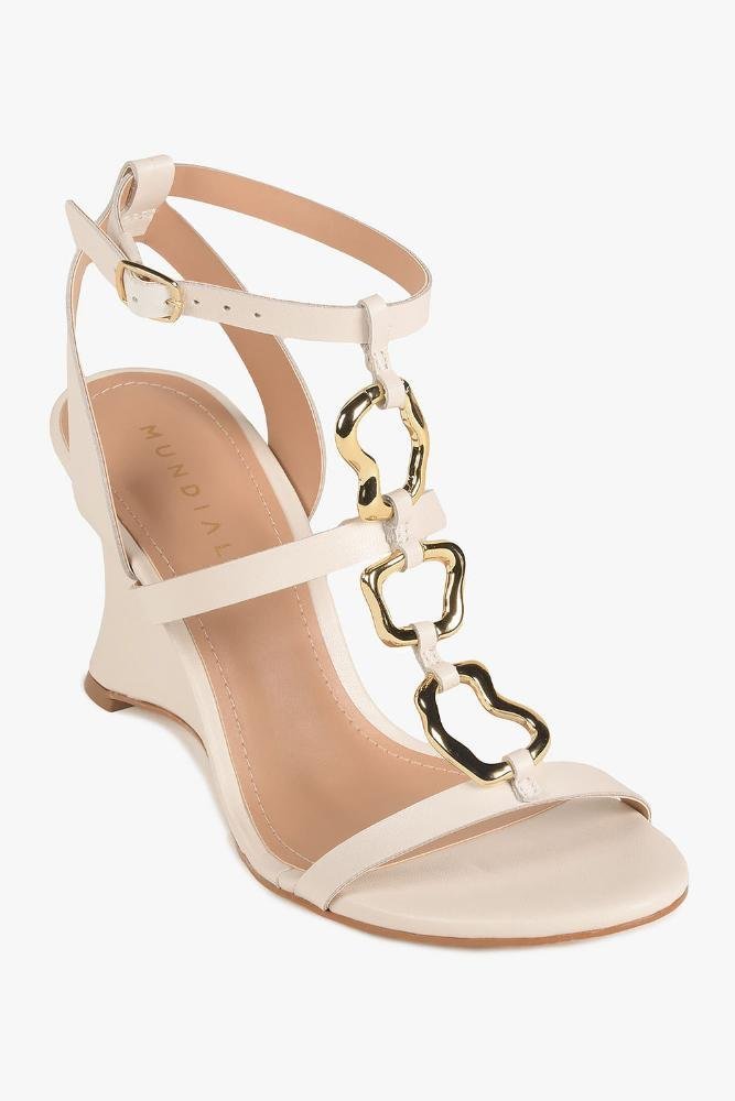 Sandália Feminina Anabela Mundial Cassidy Off White 4
