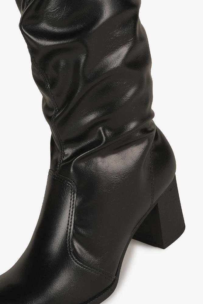 Bota Feminina Cano Médio Dakota Emma Preto 2