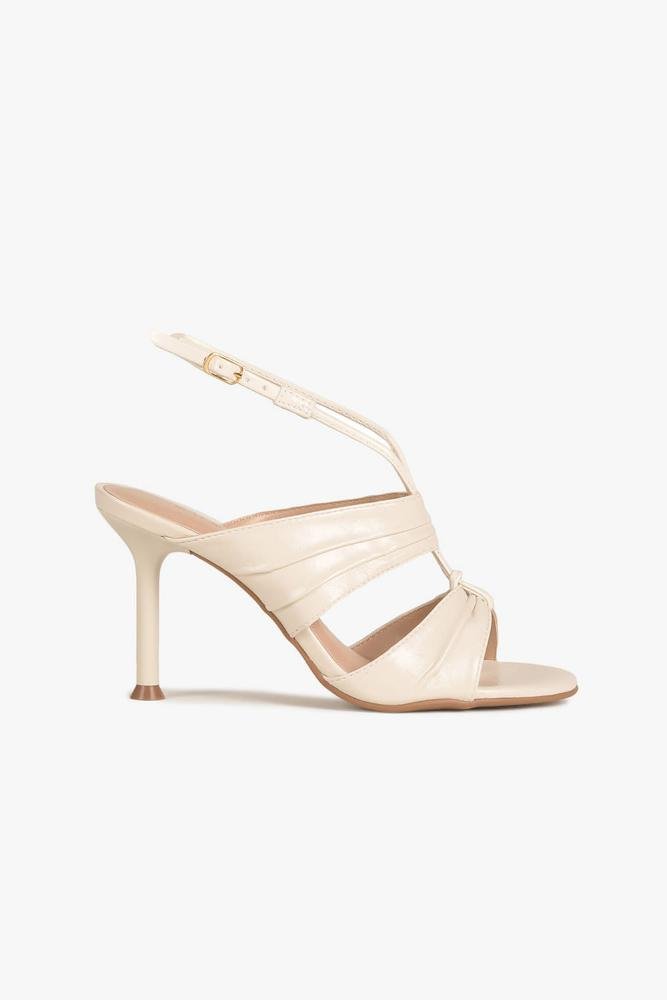 Sandália Feminina Salto Alto Mundial Mireille Off White 1