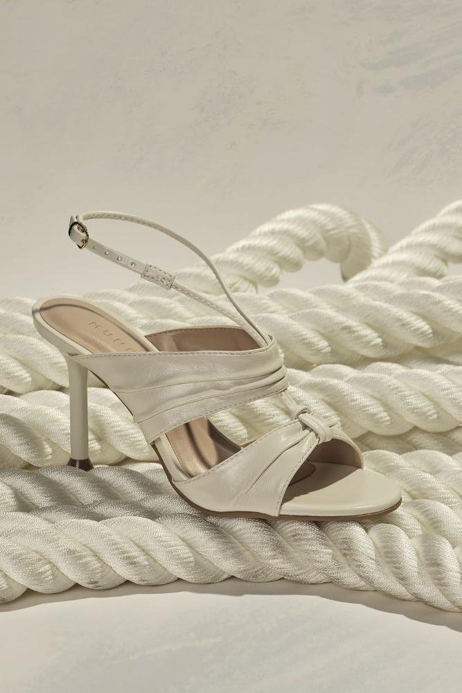 Sandália Feminina Salto Alto Mundial Mireille Off White 2