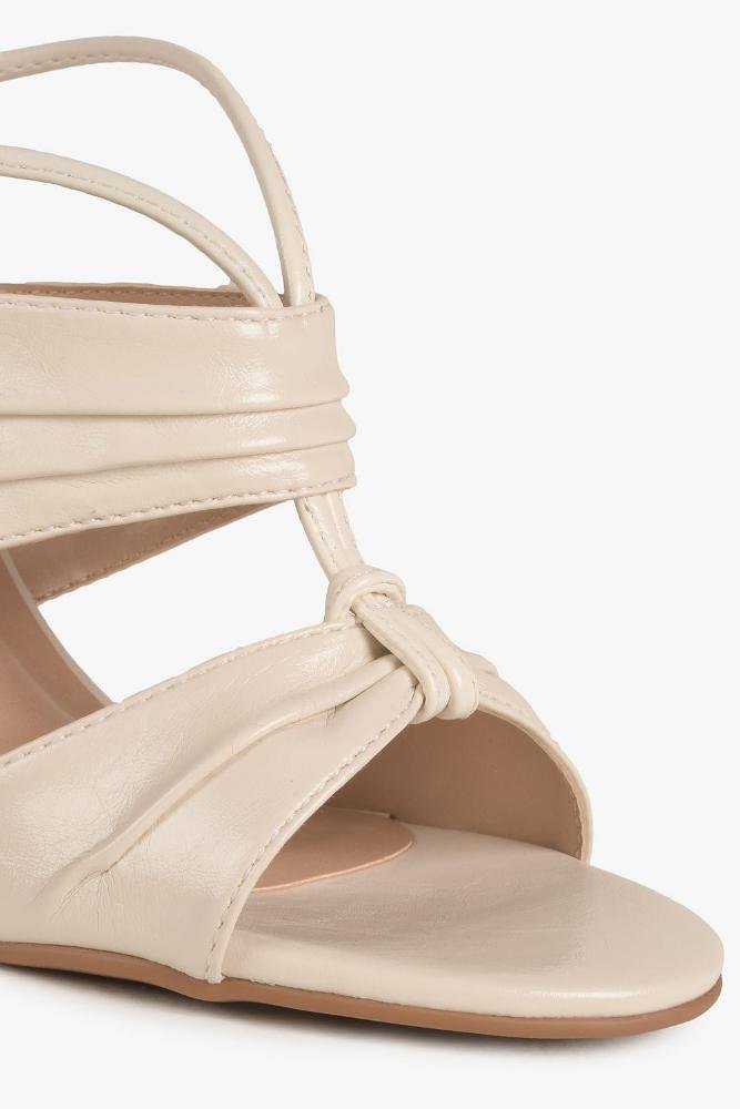 Sandália Feminina Salto Alto Mundial Mireille Off White 3