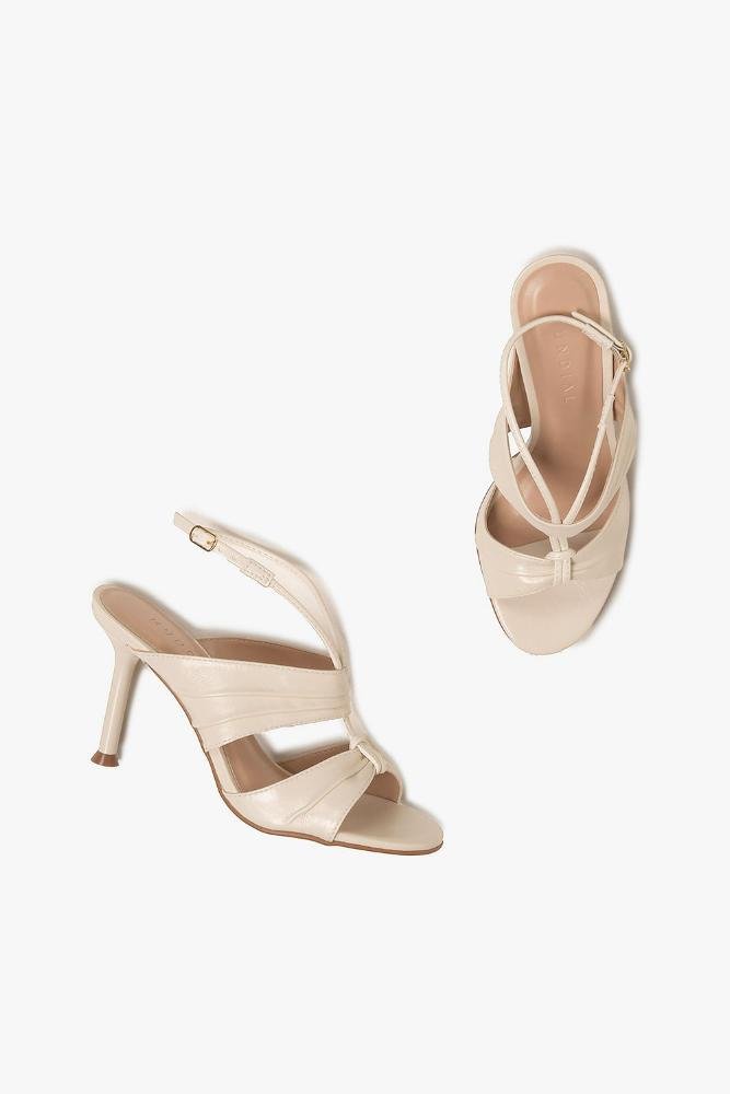 Sandália Feminina Salto Alto Mundial Mireille Off White 4