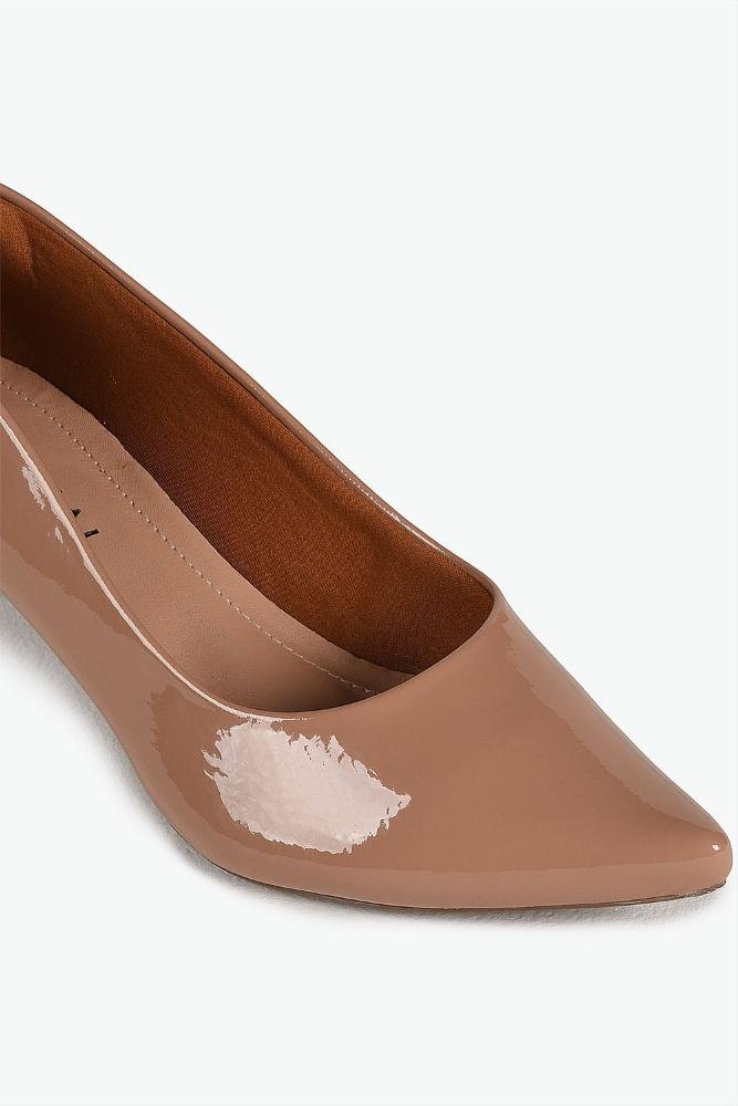 Scarpin Feminino Salto Médio Mundial Acley Marrom 2