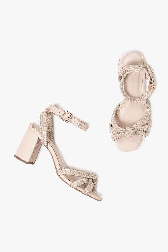 Sandália Feminina Salto Alto Mundial Tina Off White 4