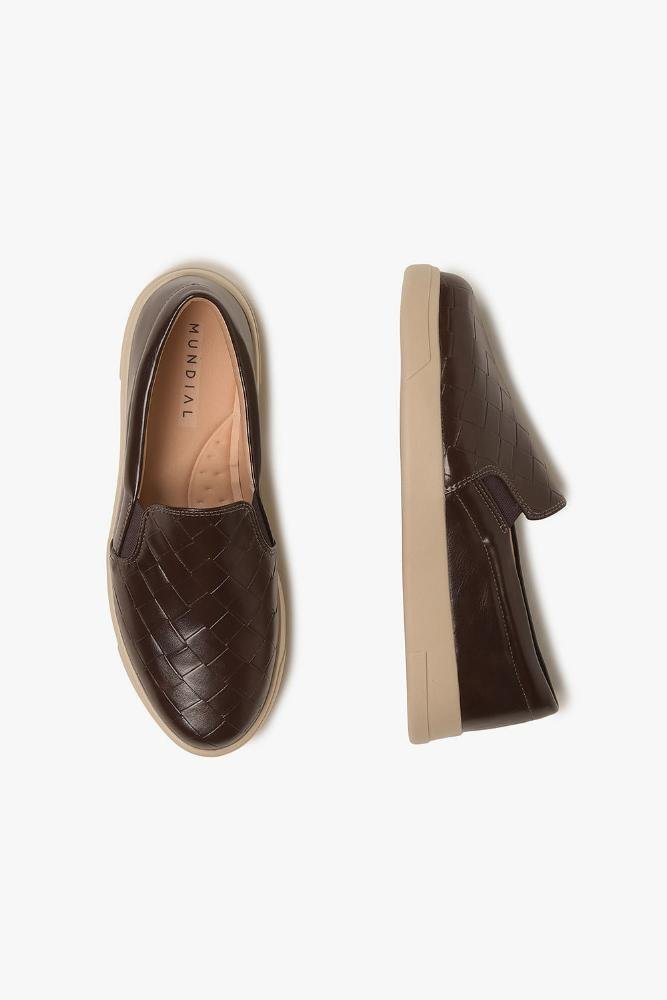 Tênis Feminino Slip On Mundial Leandra Café 3