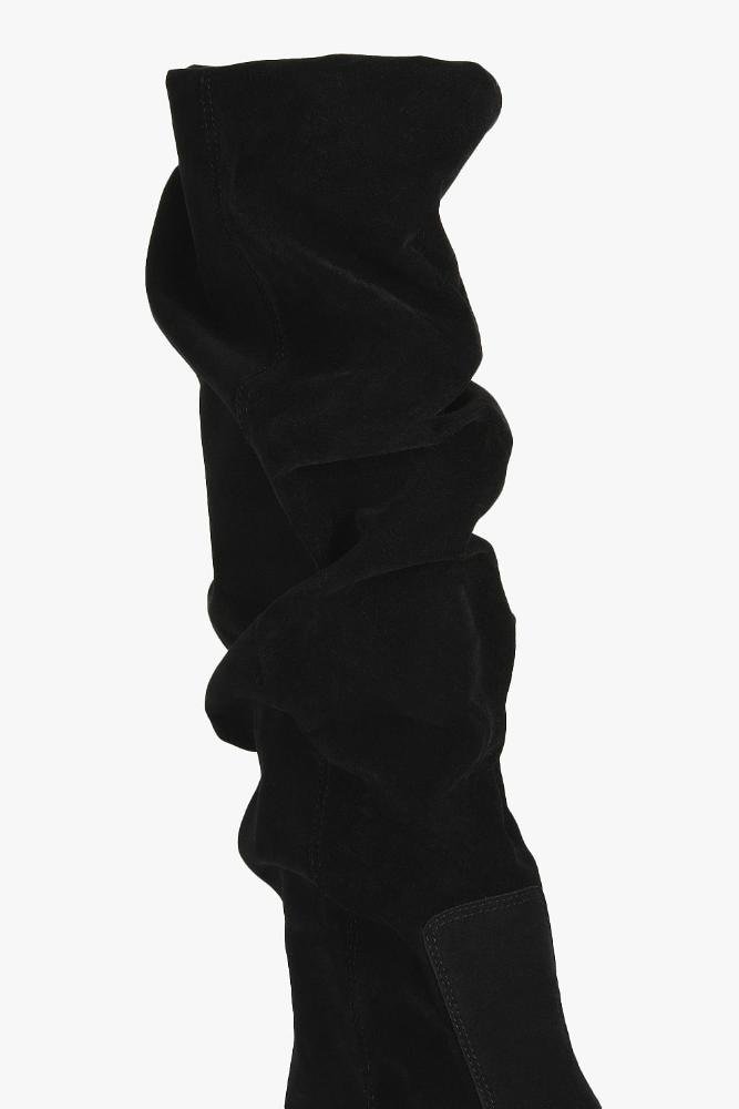 Bota Camurça Feminina Slouch Mundial Lilian Preto 2