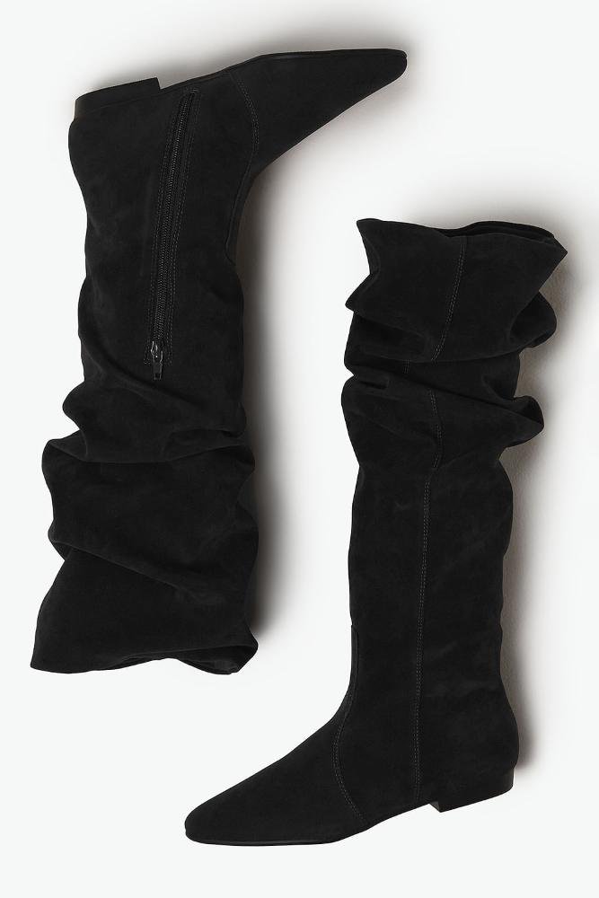 Bota Camurça Feminina Slouch Mundial Lilian Preto 3