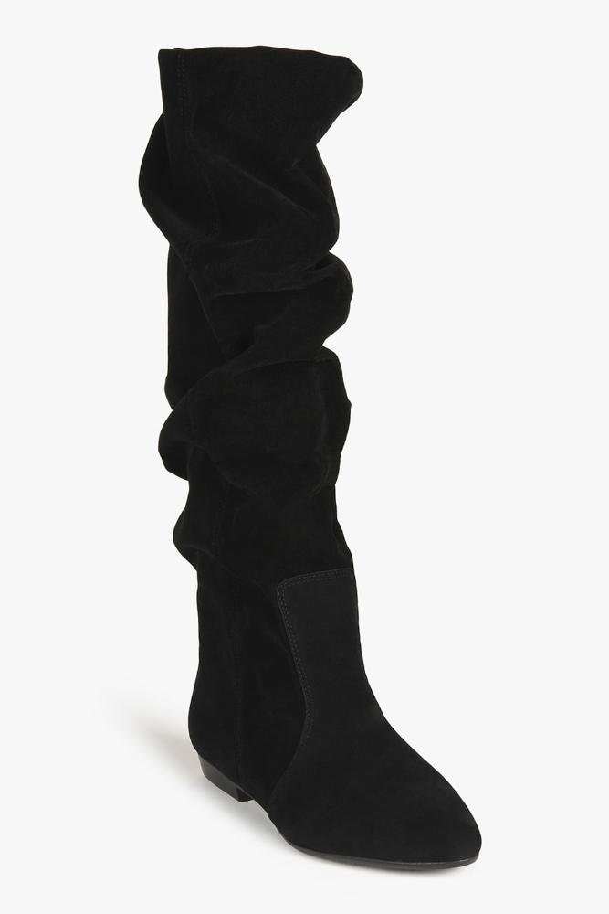 Bota Camurça Feminina Slouch Mundial Lilian Preto 4