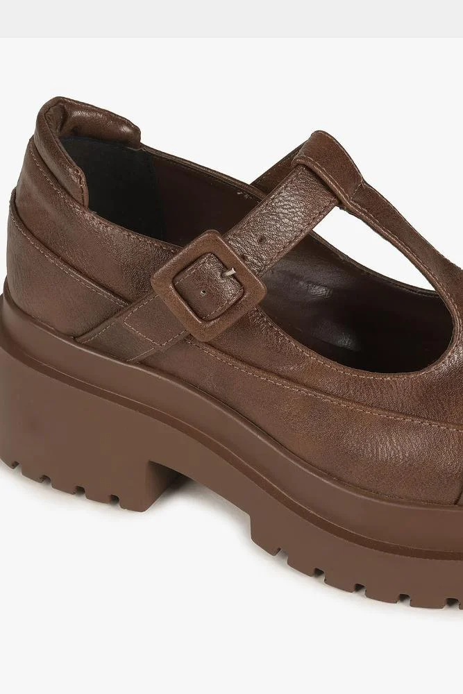 Sapato Feminino Tratorado Loafer Mundial Georgina Café 2