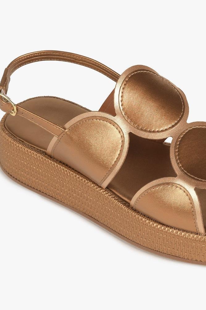 Sandália Feminina Flatform Mundial Molly Bronze 2