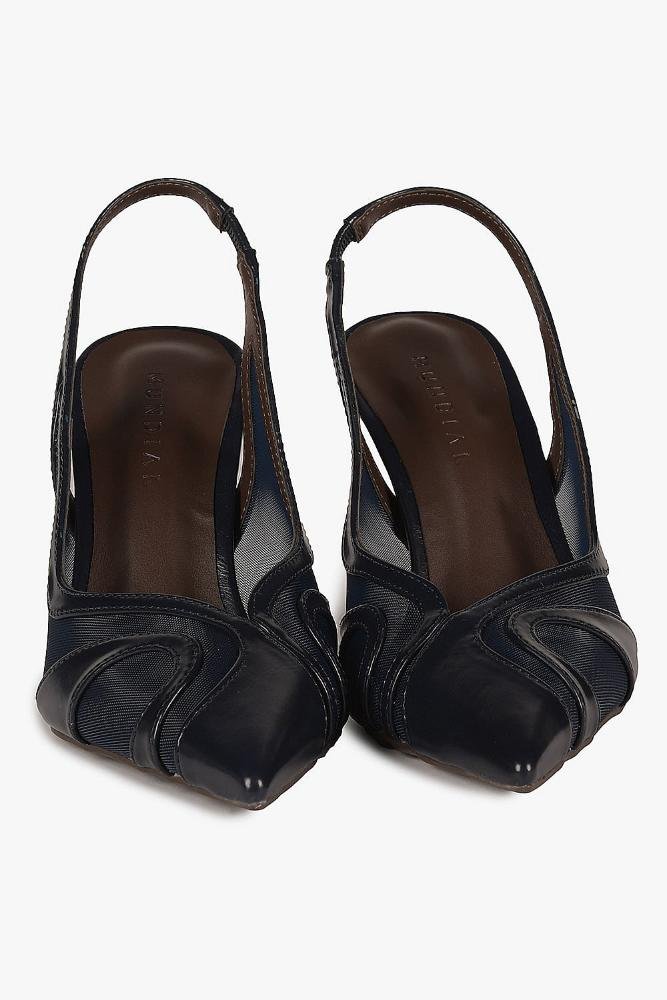 Scarpin Feminino Slingback Mundial Edna Azul Marinho 4