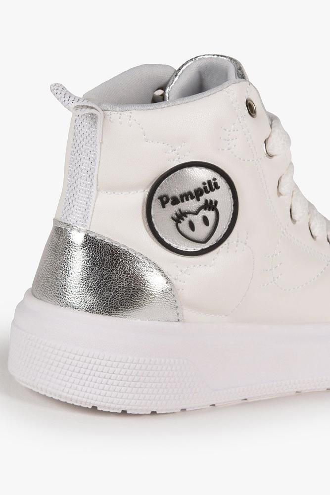 Tênis Infantil Cano Alto Pampili Heart Branco 4