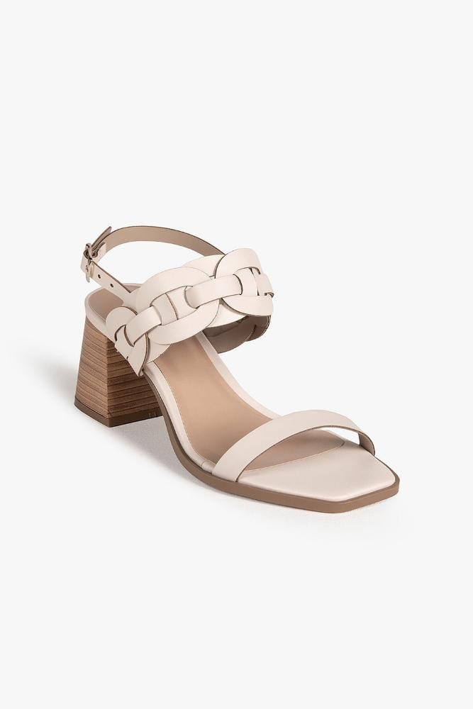 Sandália Feminina Salto Médio Mundial Sindy Off White 4