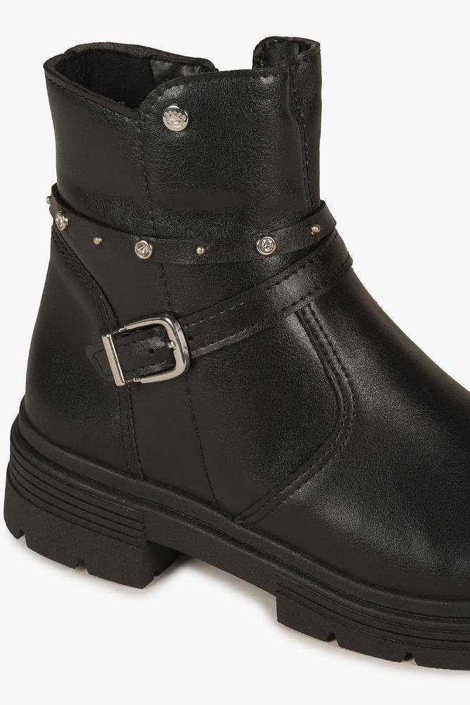 Bota Infantil Coturno Pink Cats Nayara Preto 2