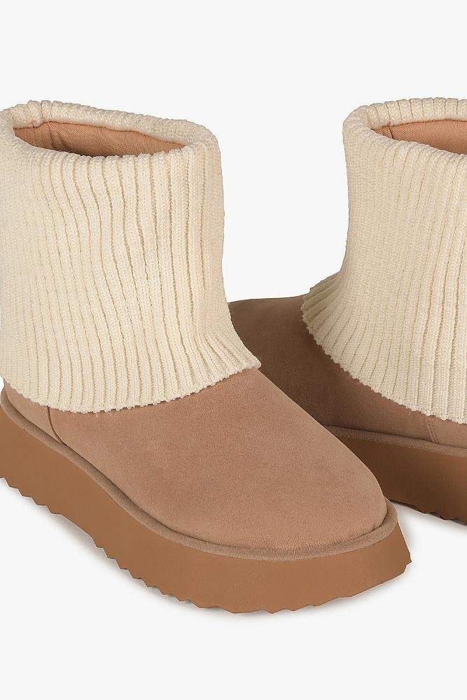 Bota Feminina Cano Curto Mundial Eira Bege 2