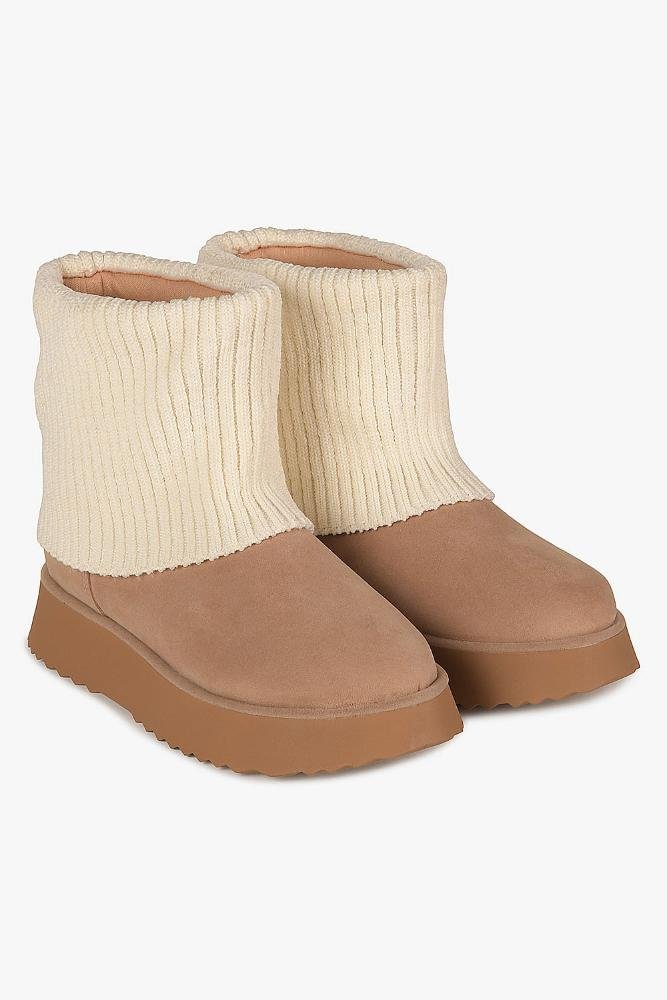 Bota Feminina Cano Curto Mundial Eira Bege 4