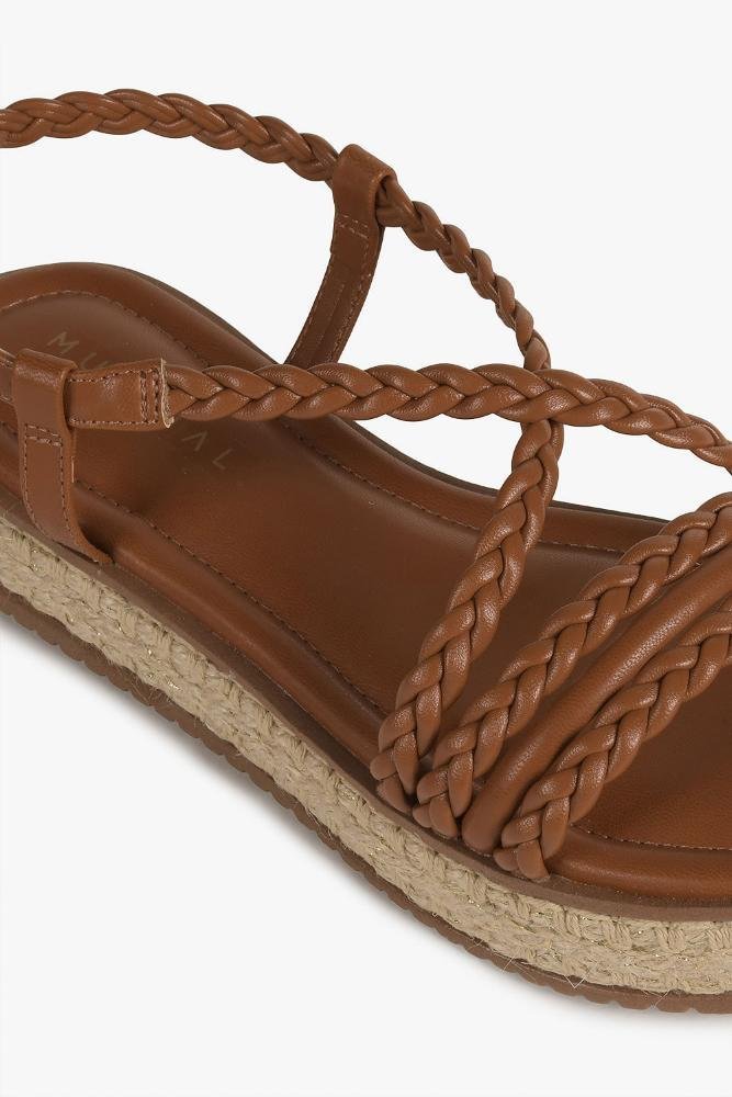 Sandália Feminina Flatform Mundial Ava Marrom 2