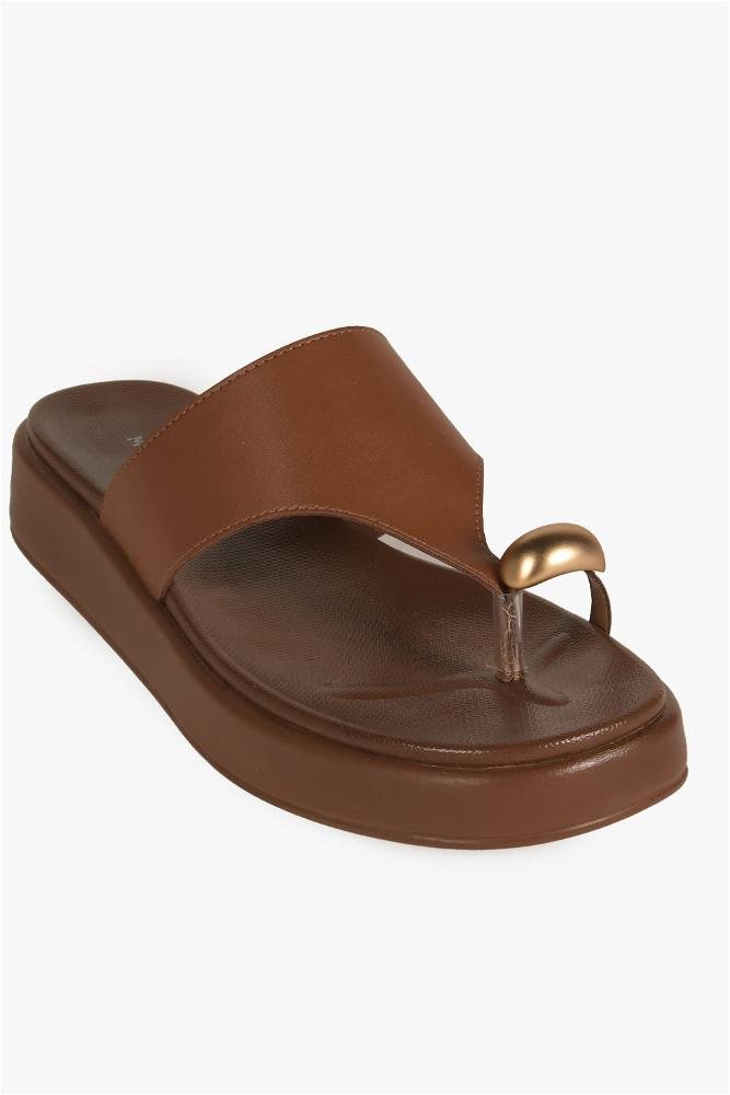Sandália Feminina Flatform Mundial Alejandra Marrom 4
