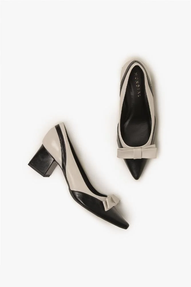 Sapato Feminino Mundial Jamilie Off White/Preto 3