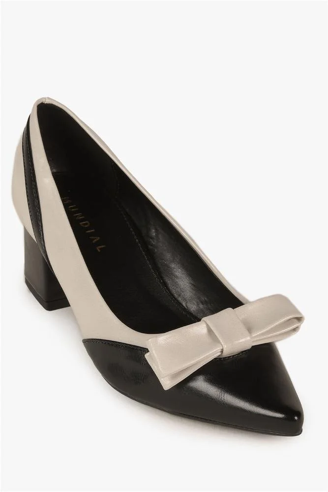 Sapato Feminino Mundial Jamilie Off White/Preto 4