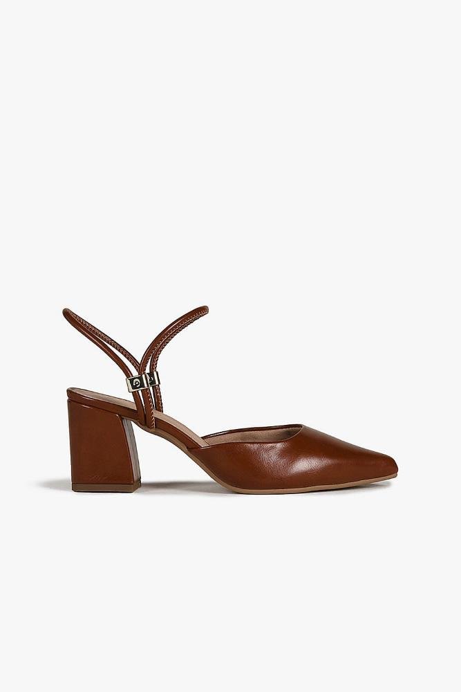 Sapato Feminino Slingback Salto Médio Mundial Klyvia