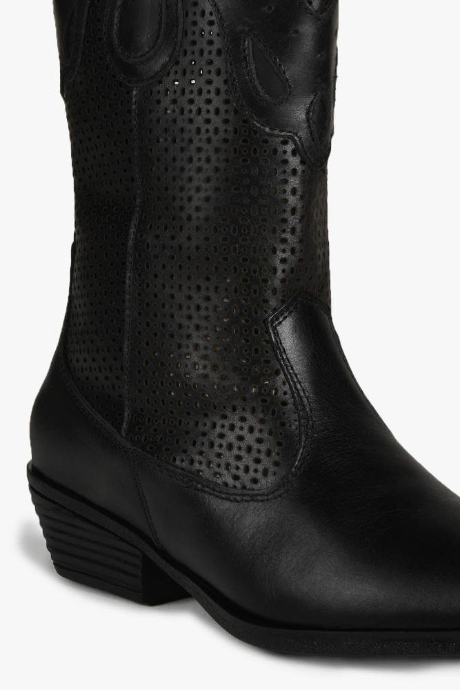 Bota Texana Feminina Cano Curto Mundial Louisa Preto 3