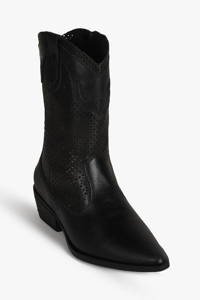 Bota Texana Feminina Cano Curto Mundial Louisa Preto 10