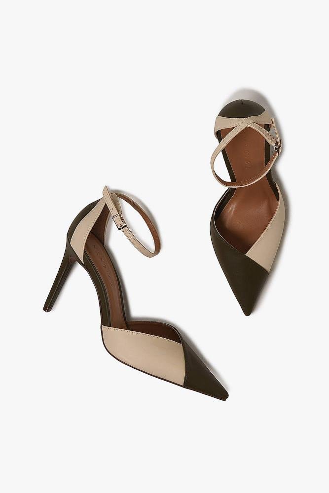 Scarpin Feminino Mundial Ranna Off White/Verde 3