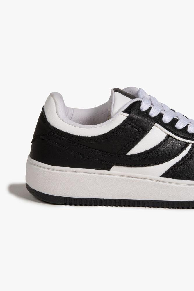 Tênis Feminino Plataforma Mundial Milene Branco/Preto 2
