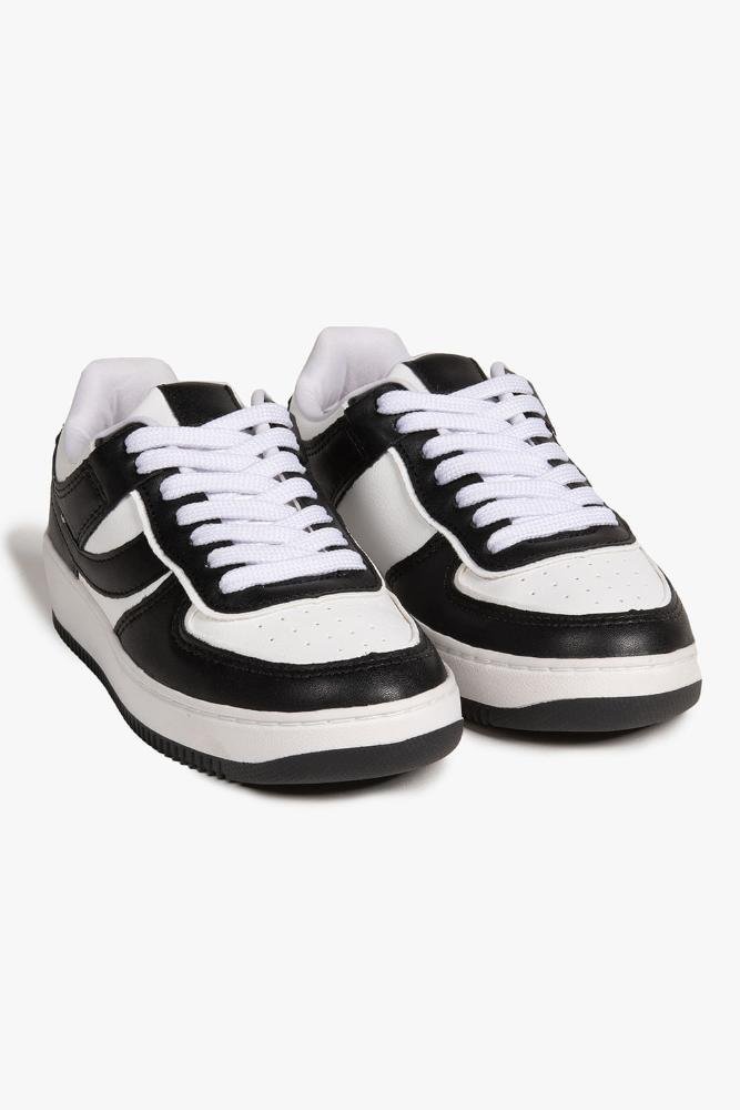 Tênis Feminino Plataforma Mundial Milene Branco/Preto 4