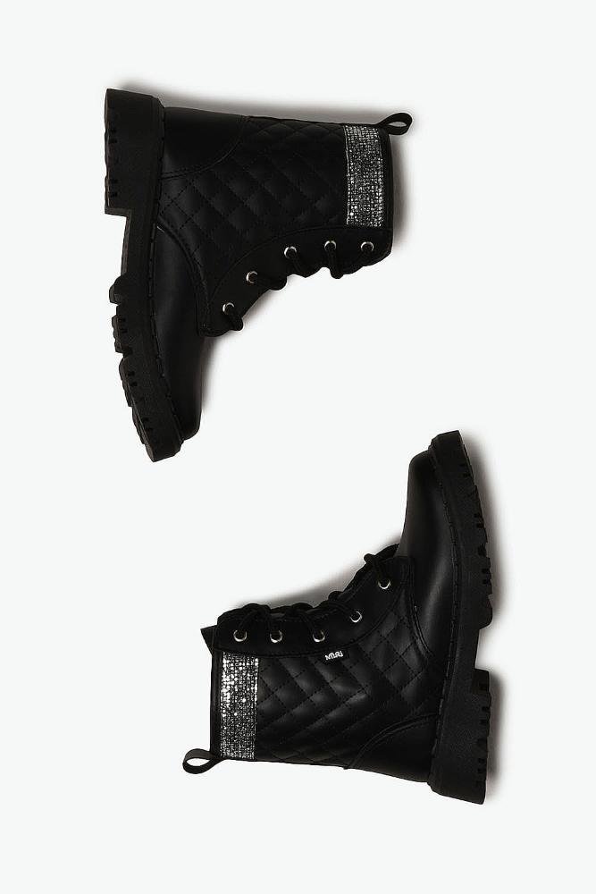 Bota Infantil Coturno Cano Curto Nilqi Teen Clara Preto 3