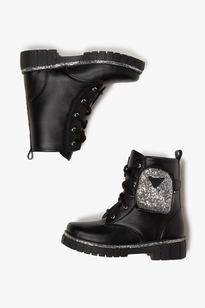 Bota Infantil Coturno Cano Curto Nilqi Gih Preto 3