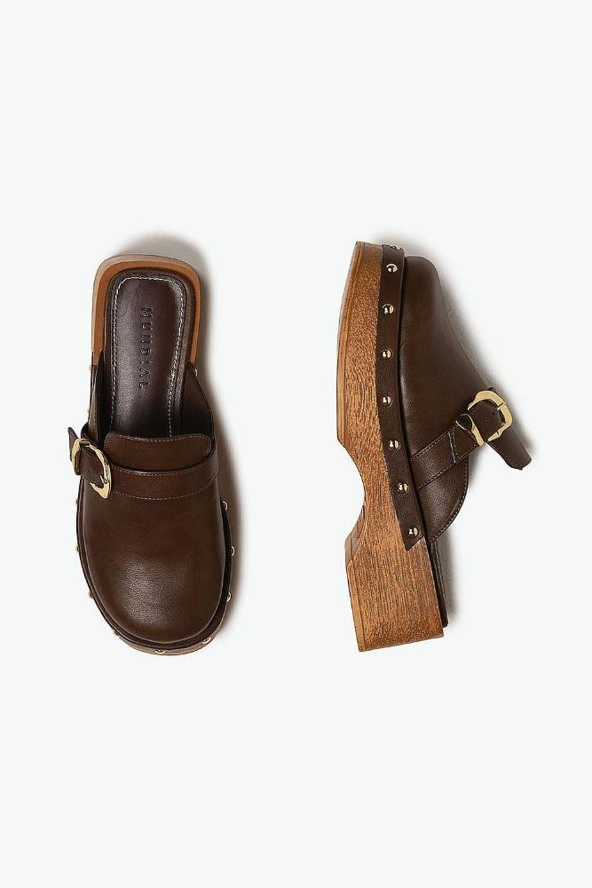 Tamanco Feminino Clog Mundial Lindalva Café 3